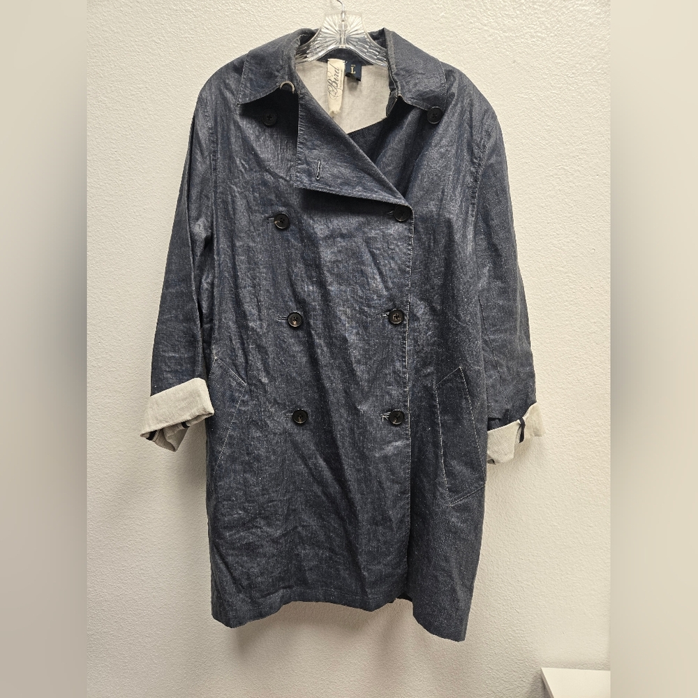 Bird by Juicy Couture Charcoal Double-Breasted Trench Coat